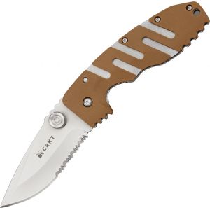 Columbia River Knife & Tool Ryan 7 Partially Serrated w/ Desert Tan Zytel Handles